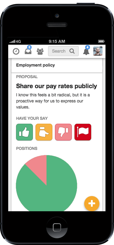 Thread: Employment policy. Proposal: Share our pay rates publicly. I know this feels a bit radical, but it is a proactive way for us to live our values of transparency.